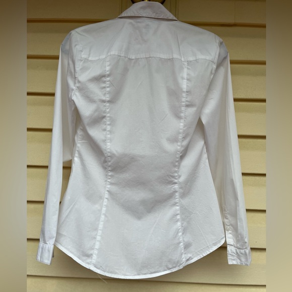 Robert Rodriguez, white button down, collared, long sleeve shirt, 76% cotton, S - Picture 4 of 7